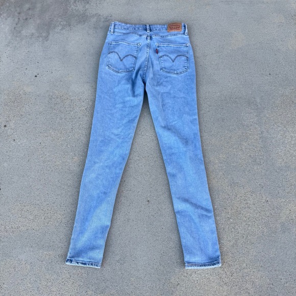 Levi's 721 High Rise Skinny Jeans Light Wash Distressed Size 27 - Picture 2 of 8